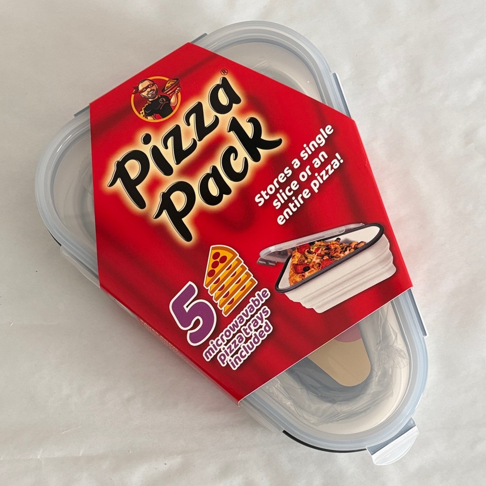 The Perfect Pizza Pack Pizza Storage Container Reusable 5 Microwavable Trays New